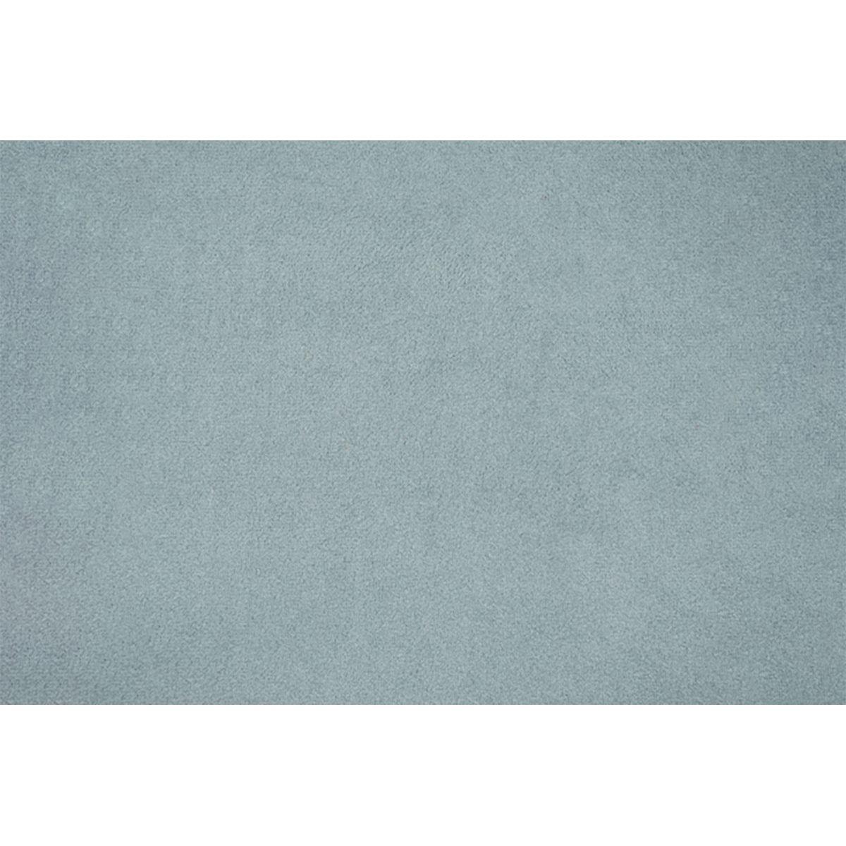 KOPFTEIL gepolstert - Gesteppt – blaugrauer Samtstoff - 90 cm - Beige/Blaugrau, Karton/Holz (90/120/10cm) - Sommeil de Plomb