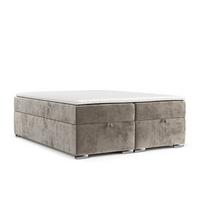 BOXBETT Reto 200/200 cm Beige im Lotta Stoff - Chromfarben/Beige, Holz/Holzwerkstoff (200/200cm) - AltaBeds