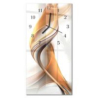 WANDUHR aus Glas 30x60 cm - Abstraktion - Orange, Glas (30/60/0.4cm) - TULUP