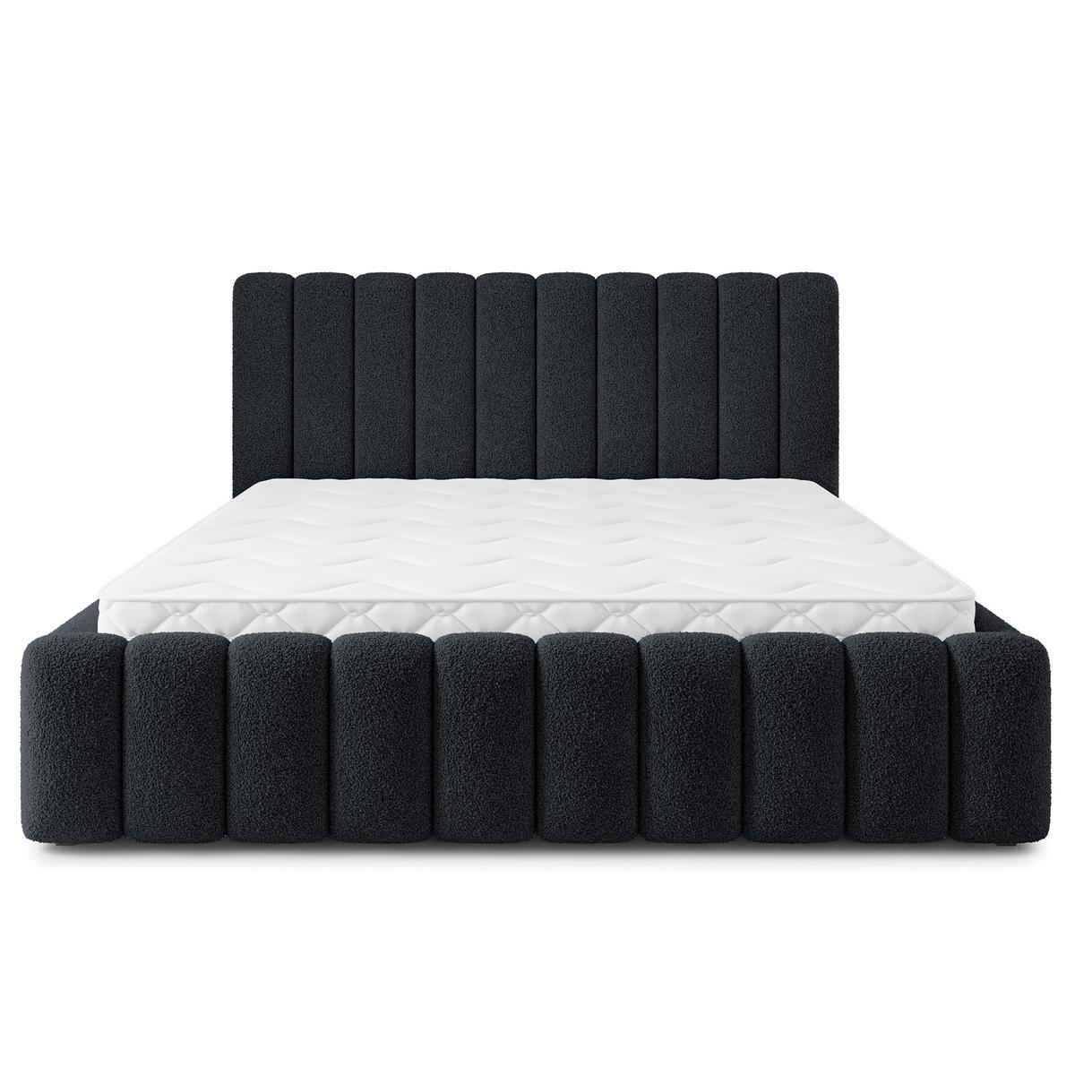POLSTERBETT DINESE Q 160x200 cm mit Bettkästen - Schwarz - Schwarz, Holz (160/200cm) - MASSENO