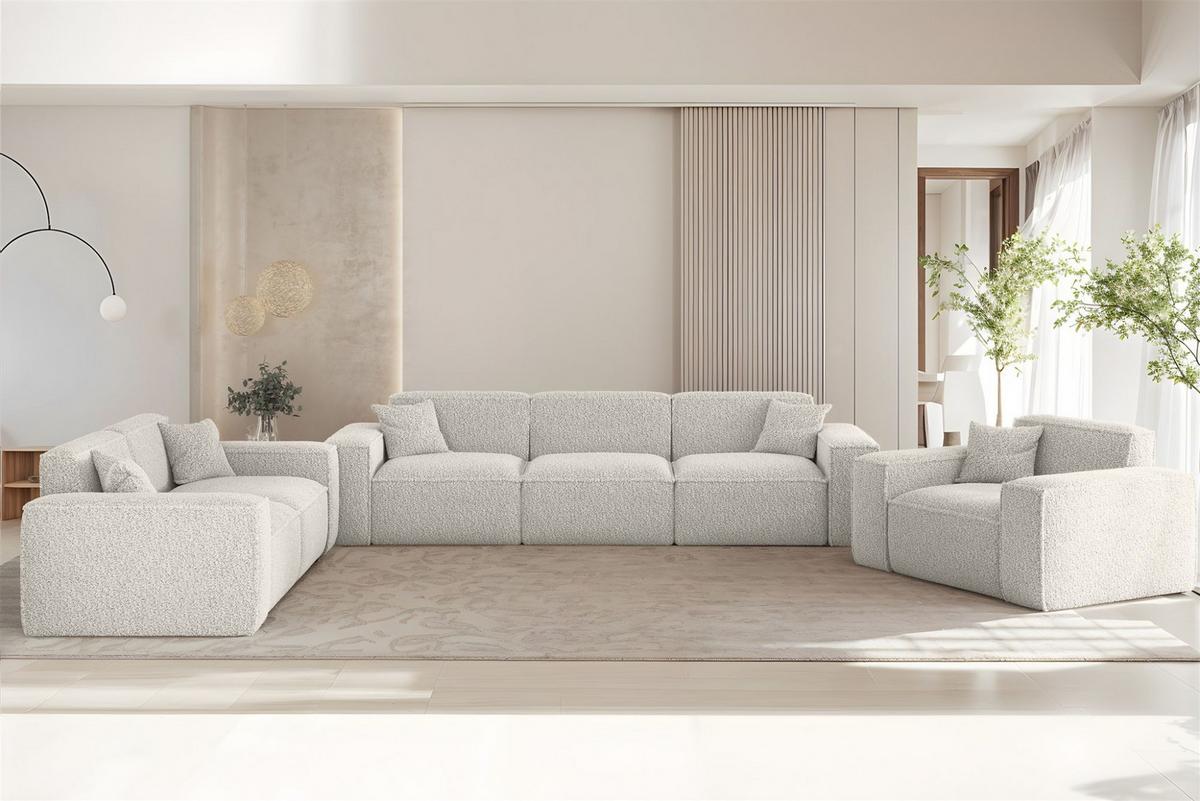 SOFA 2-sitzer Celes Premium In Sven - Weiß, Holzwerkstoff/Textil (182/73/90cm) - Fun Möbel