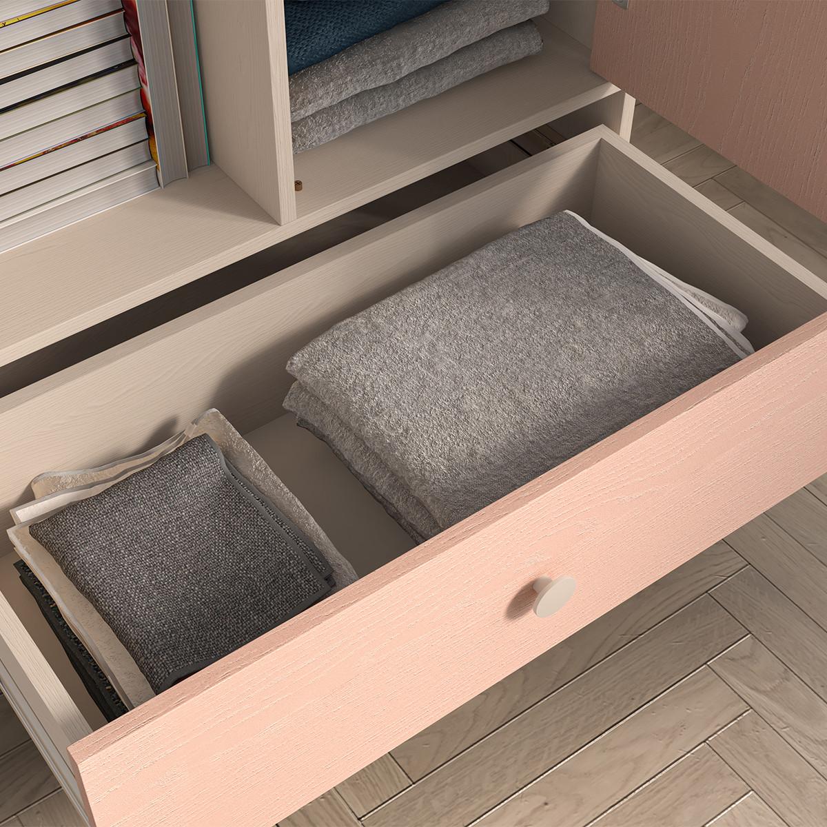 BÜCHERREGAL Alycia Beige - Korallenrosa - Holzeffekt - Pink, Holz (80/132/40cm) - Petits-meubles