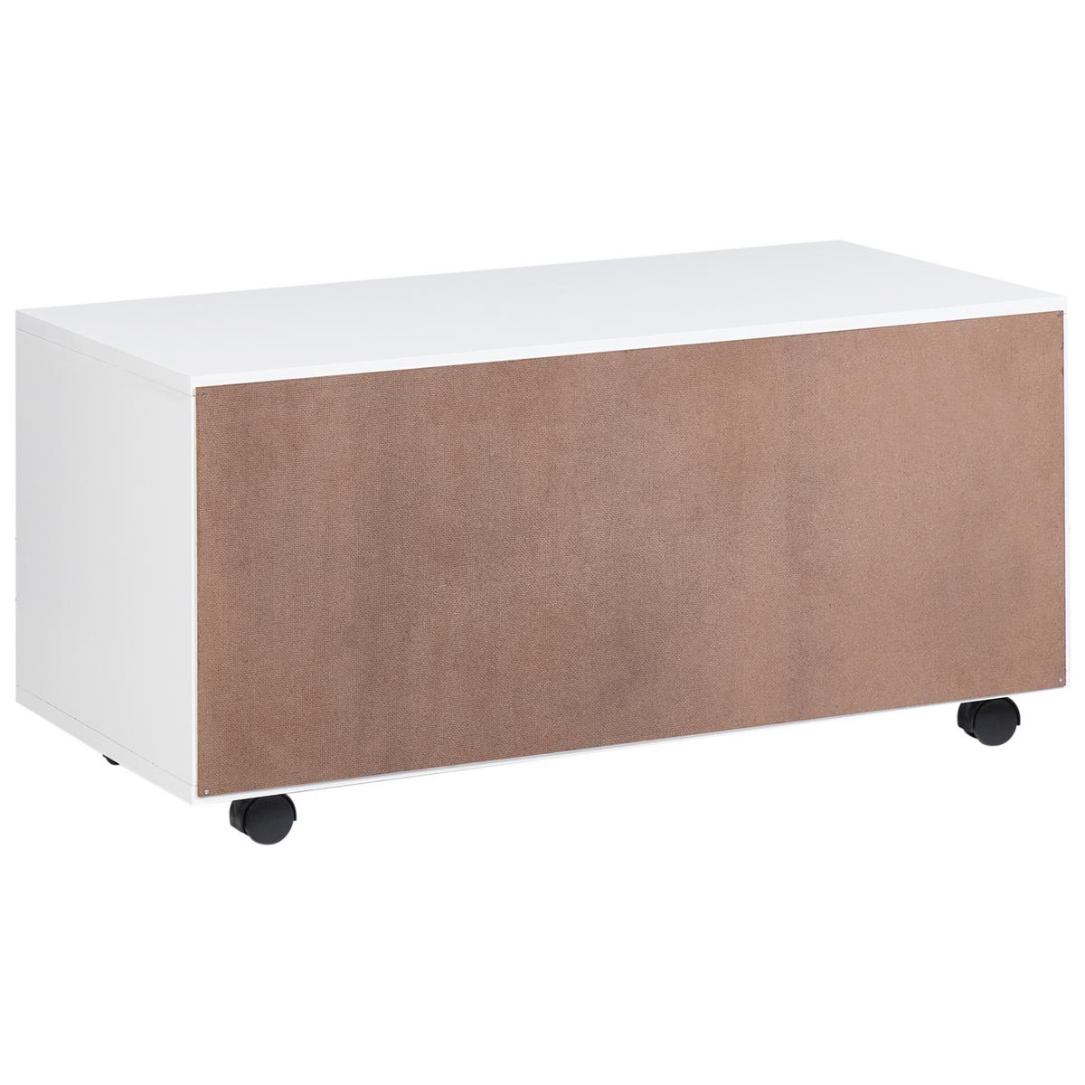 BADEZIMMERSCHRANK 80 cm Weiß Osasco - Weiß, Holzwerkstoff (80/39/39cm) - Beliani
