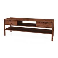 TV-SCHRANK INA Wildeiche - Dunkelbraun, Holz (160/59/46cm) - byoak
