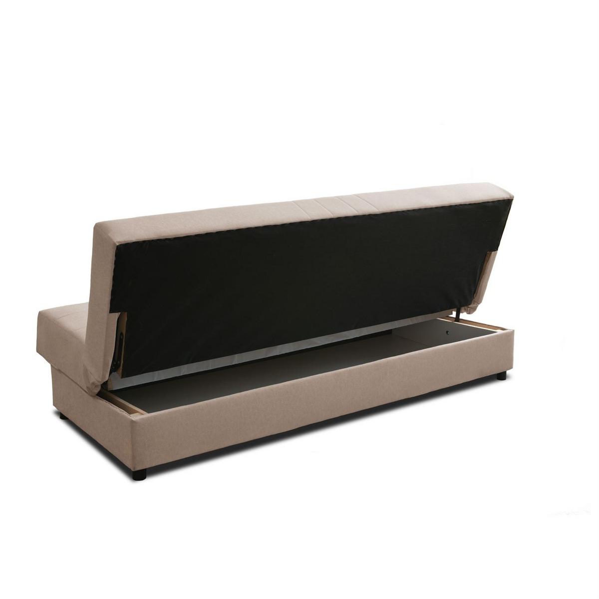 SCHLAFSOFA VERO II mit Schlaffunktion Castel 15 - Beige, Textil (191/88/90cm) - Lookway