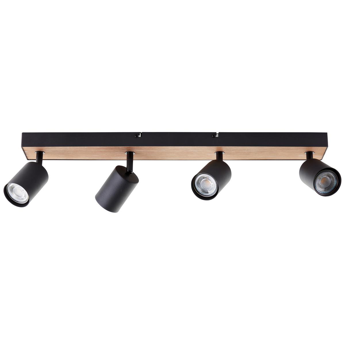 LED SPOT Jello Wood Schwarz/Holz 8/60/15,3 cm - Multicolor, Metall (8/60/15.3cm) - Brilliant