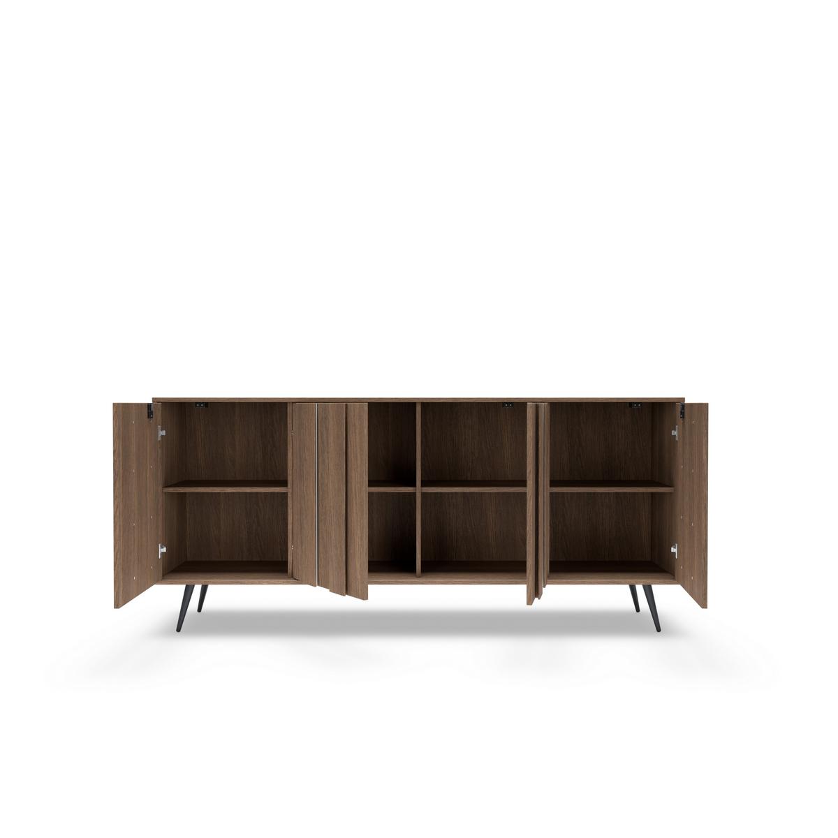 KOMMODE DAVANTI 183,3/82,6/40cm mit Schubladen 6 Türen Eichefarben - Eichefarben, Holzwerkstoff (183.3/82.6/40cm) - MASSENO