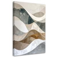 LEINWANDBILD Abstraktion 60x90cm - Beige, Textil (60/90cm) - Feeby