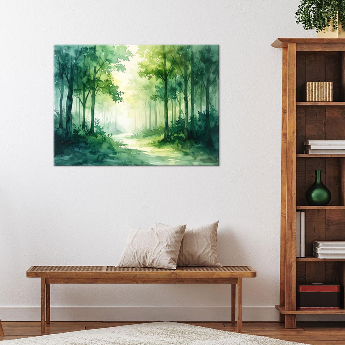LEINWANDBILD Natur und Botanik 90x60cm - Grün, Textil (90/60cm) - Feeby
