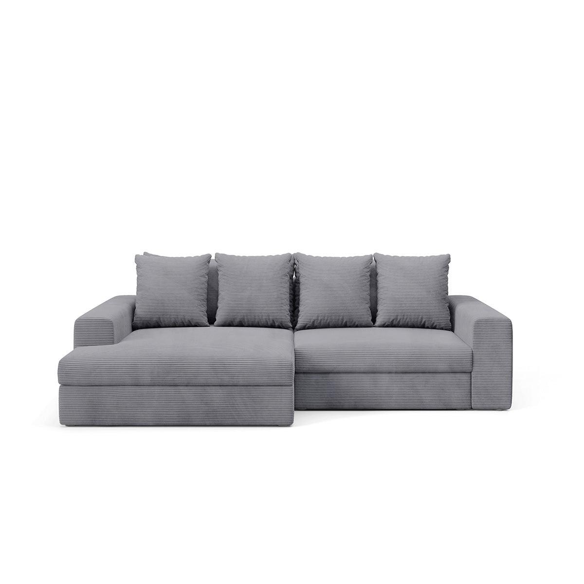 ECKSOFA Paola 3 Sitzplätze Hellgrau - Grau, Holz (272/167cm) - Petits-meubles