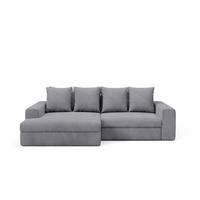 ECKSOFA Paola 3 Sitzplätze Hellgrau - Grau, Holz (272/167cm) - Petits-meubles