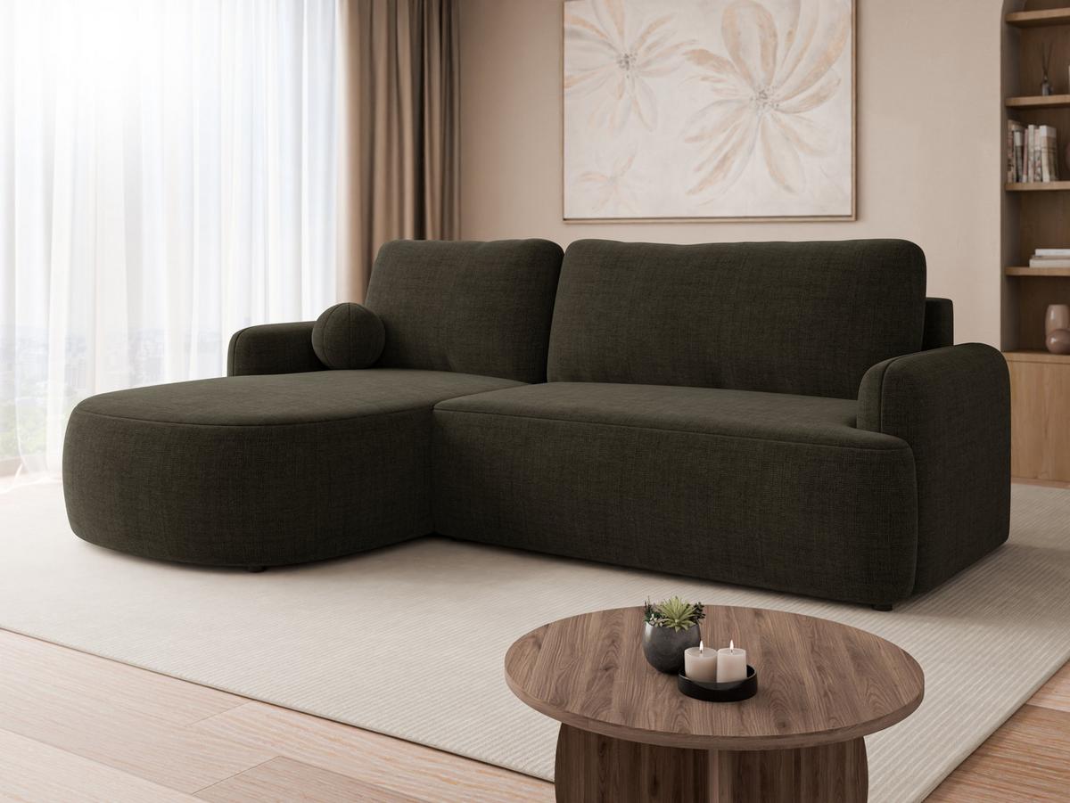 ECKSOFA Loridu Premium, Seite: Links - Dunkelbraun/Schwarz, Holz/Kunststoff (250/174cm) - MIRJAN24