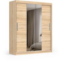 SCHWEBETÜRENSCHRANK Katrina eiche Sonoma 200/215,5/59 cm 2-türig - Sonoma Eiche, Holzwerkstoff (200/215.5/59cm) - Beautysofa