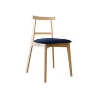 WOHNZIMMER STUHL KT71, Holzfarbe: Buche - Blau/Buchefarben, Holz/Textil (48/75/54cm) - MIRJAN24