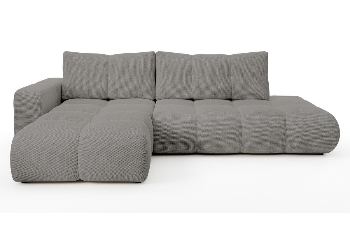 ECKSOFA L Form Hosio Grau 286/177/88 cm Links mit Schlaffunktion - Schwarz/Grau, Kunststoff/Textil (177/286cm) - AX Living