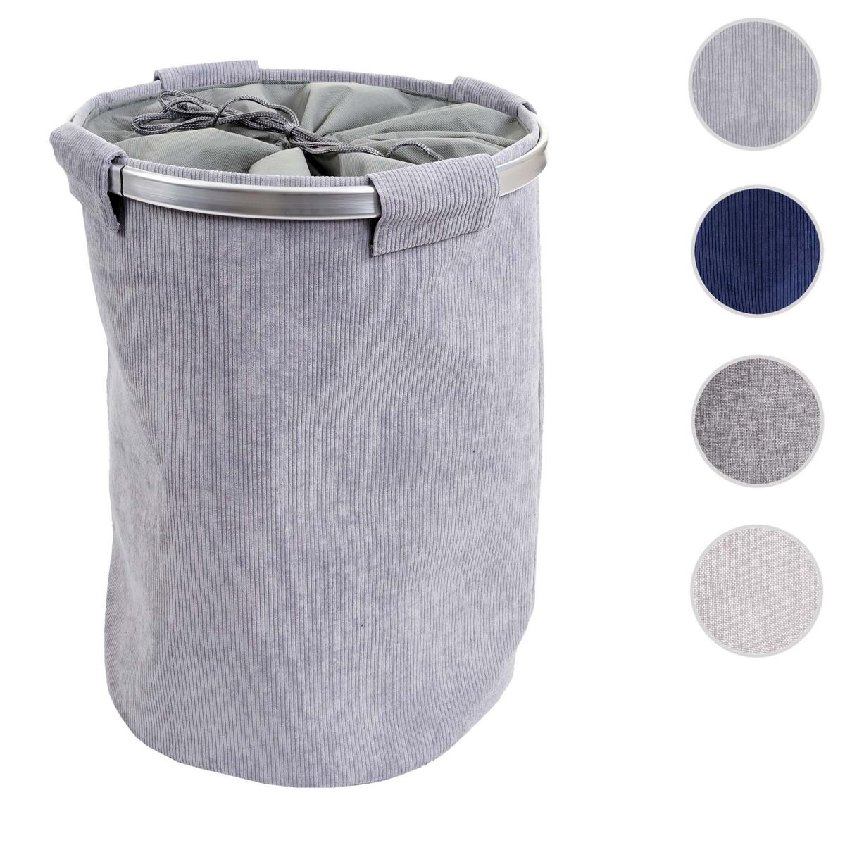 WÄSCHESAMMLER MIT NETZ 65L Grau - Grau, Textil (39/55/39cm) - MCW