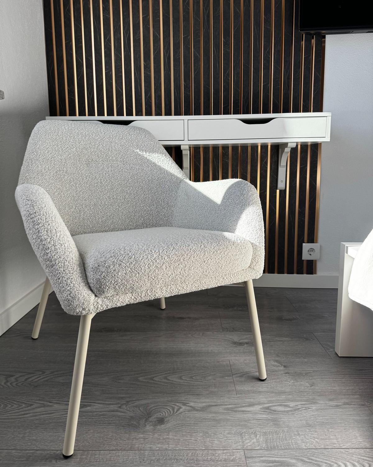 SESSEL Cremeweiß Jabro - Weiß, Textil (65/78/70cm) - Beliani