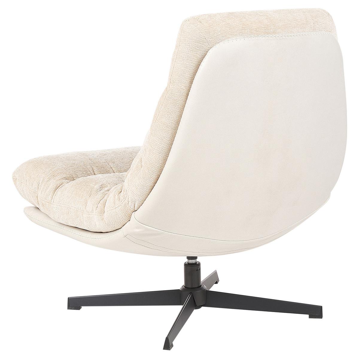 SESSEL Helles Beige Tovik - Beige/Schwarz, Textil (82/89/55cm) - Beliani
