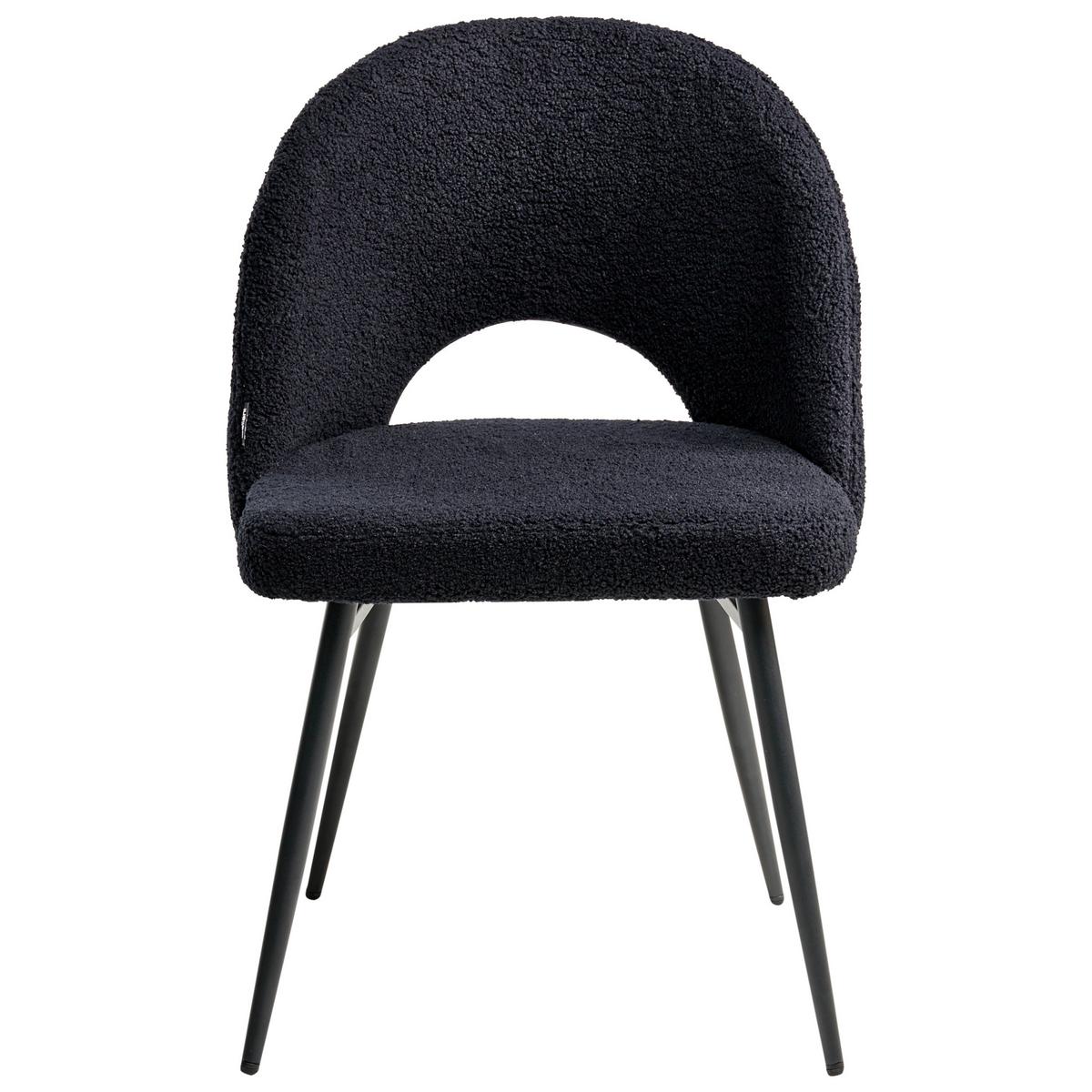 ESSZIMMERSTUHL 2er-Set Schwarz Onaga - Schwarz, Textil (52/77/56cm) - Beliani