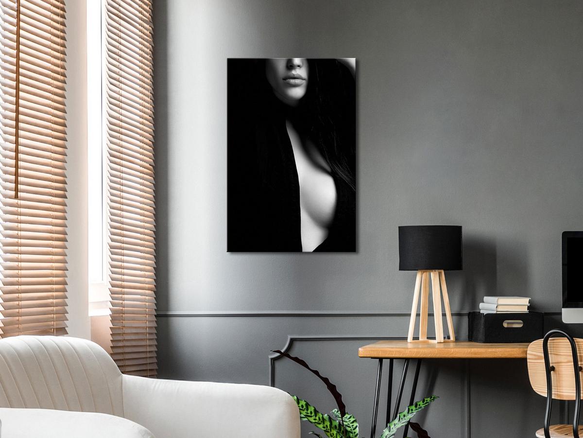 KUNSTDRUCK Schwarz-Weiß 40/60 cm - Schwarz, Textil (40/60cm) - KUNSTLOFT