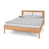 BETT MIT RATTANKOPFTEIL INA 140x220 Kernbuche - Ecru, Holz (140/220cm) - byoak