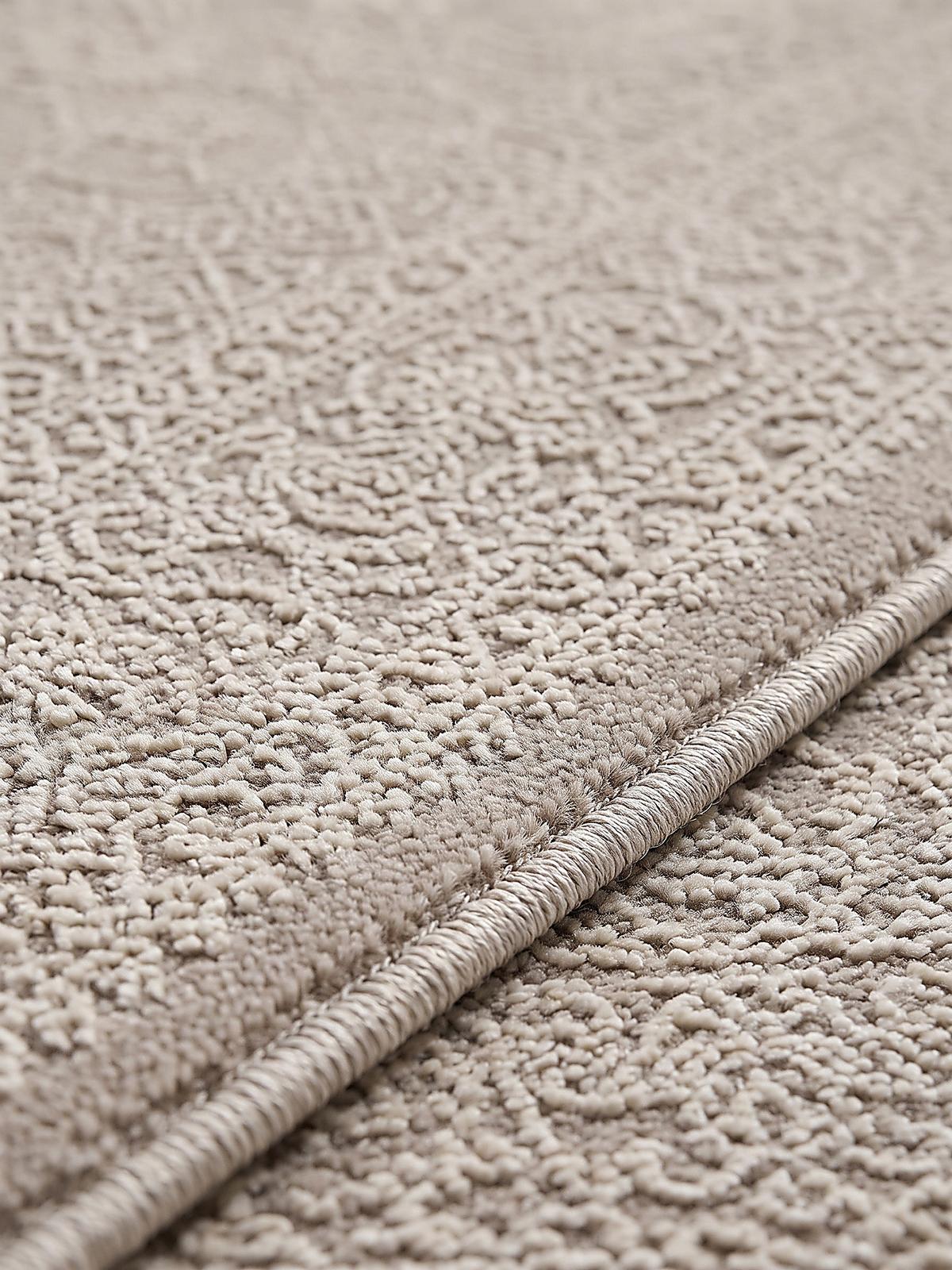 TEPPICHLÄUFER Uni KASOS Polyester Beige 80 x 150 cm - Beige, Textil (80/150cm) - KADIMA DESIGN