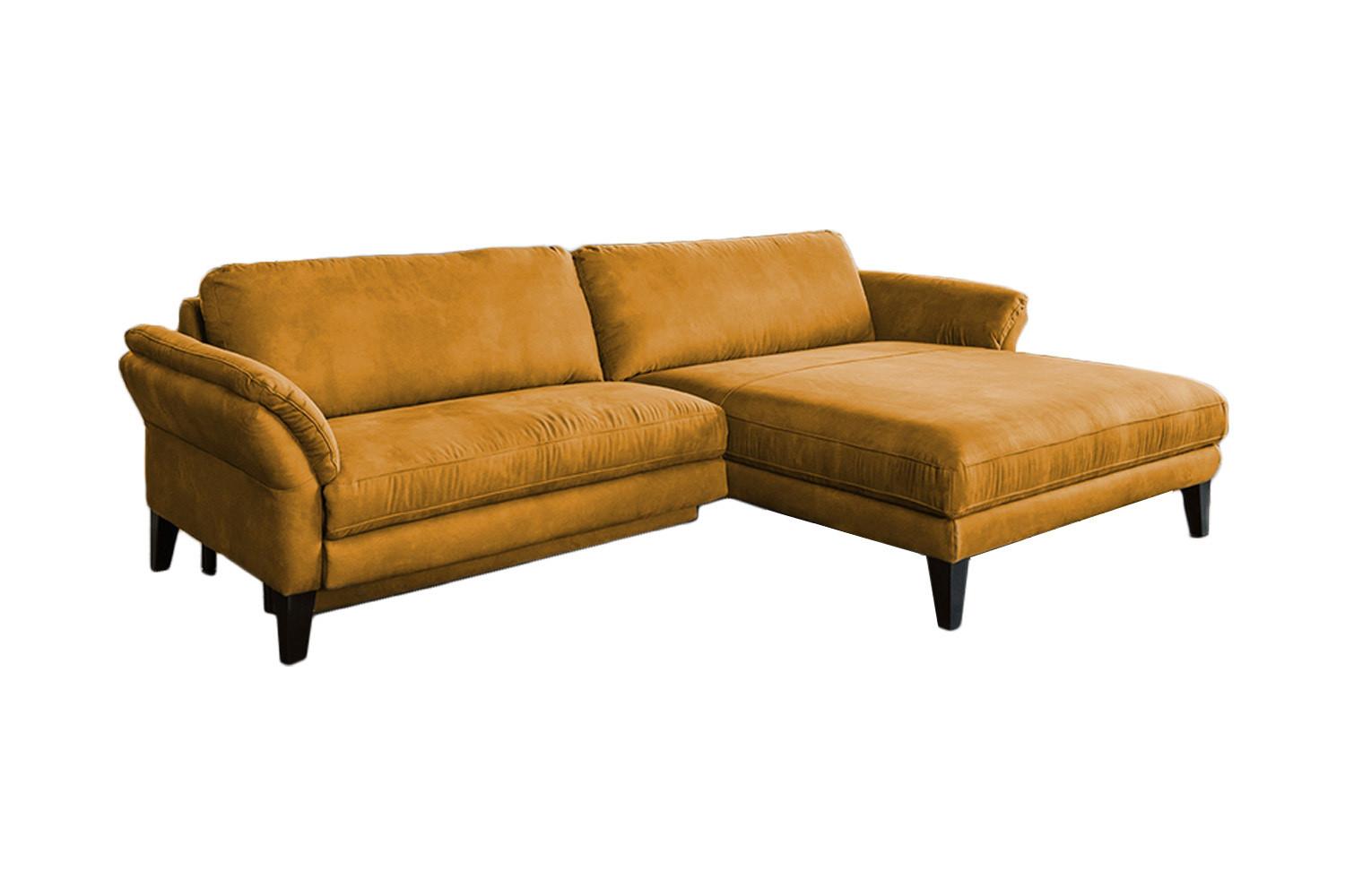 ECKSOFA MIT MOTORISCHER RELAXFUNKTION MALTA Gold Webstoff Relaxfunktion - Goldfarben/Schwarz, Buchenholz/Textil (302/175cm) - KAWOLA