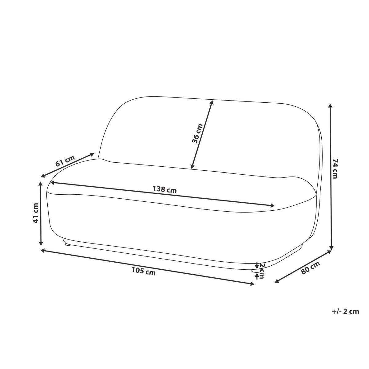 2-SITZER-SOFA Stoff Hellgrün Lovberg - Hellgrün, Textil (138/74/80cm) - Beliani