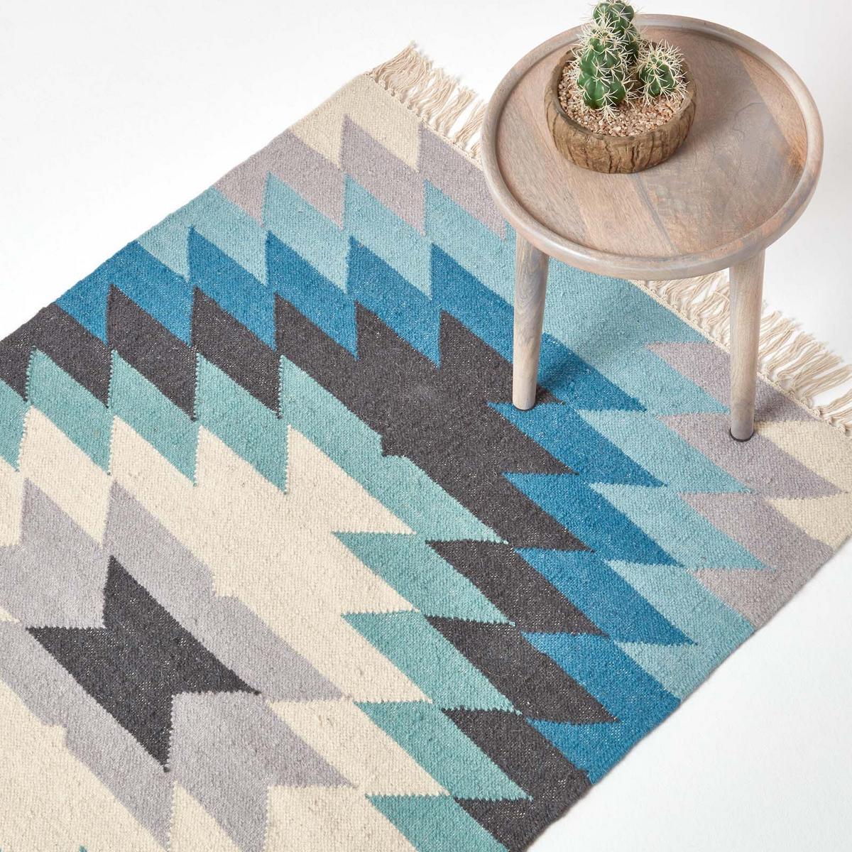 KELIM-TEPPICH Helsinki handgewebt 90/150 cm - Multicolor, Textil (90/150cm) - Homescapes