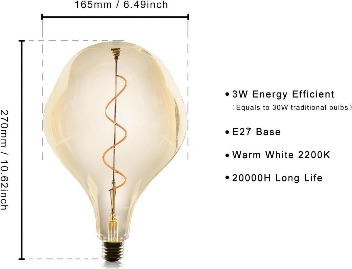 LED-LEUCHTMITTEL Altena II 27/17.5/17.5cm - Braun, Glas (17.5/17.5cm) - Nettlife