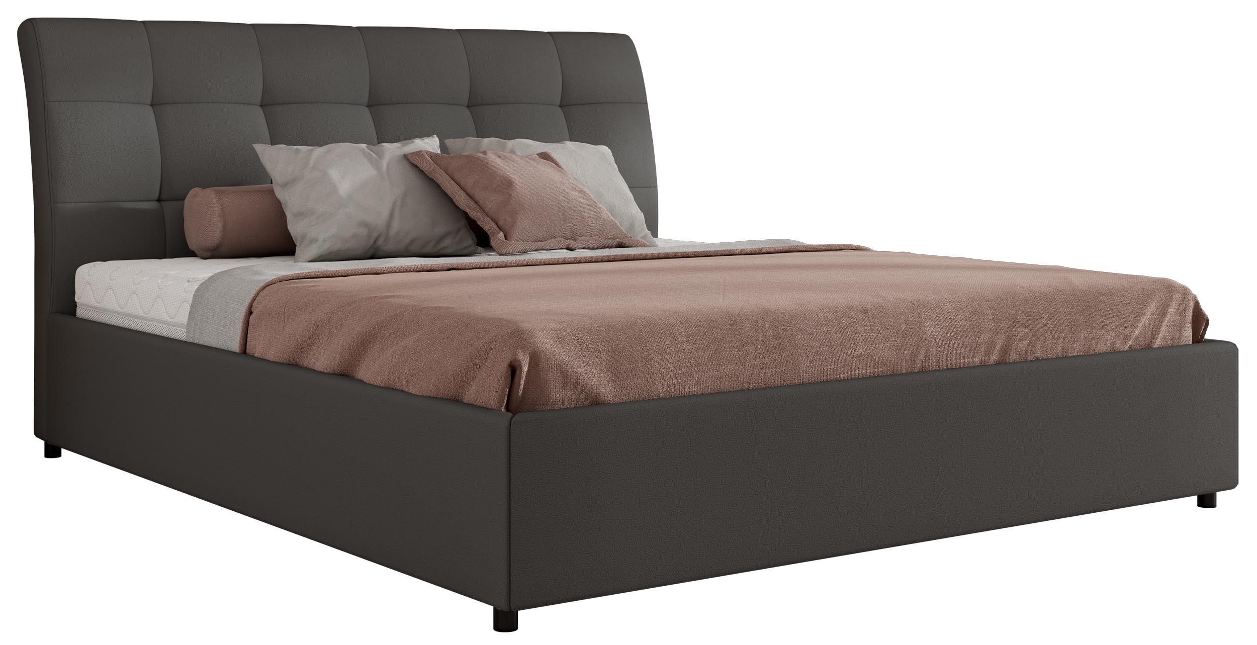 POLSTERBETT GALA CLASSIC 160/200 - Grau Kunstleder - Multipocket-Matratze - Grau, Textil (160/200cm) - MKS