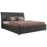 POLSTERBETT GALA CLASSIC 180/200 - Grau Kunstleder - Multipocket-Matratze - Grau, Textil (180/200cm) - MKS