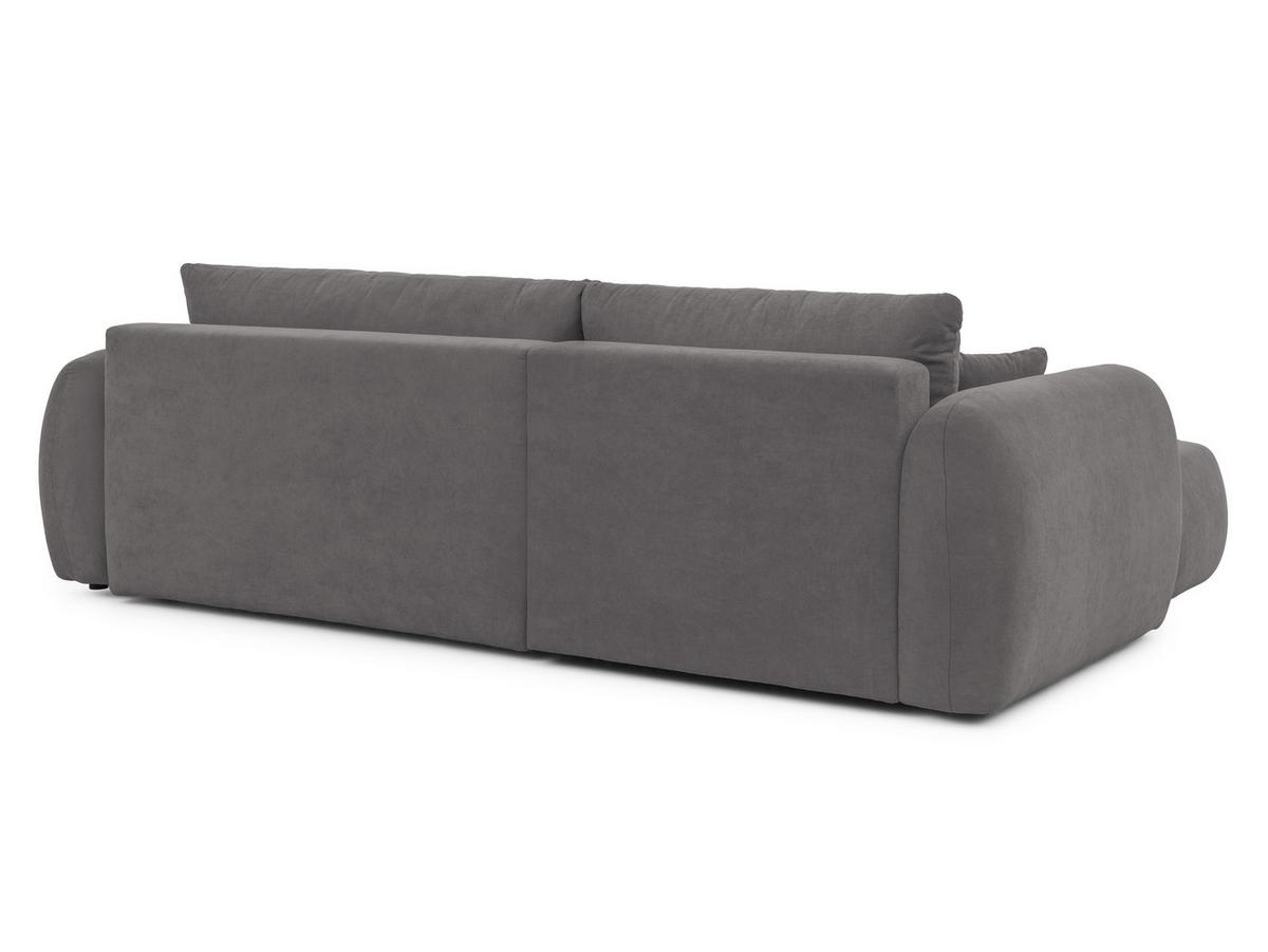 ECKSOFA Loretto aus natürlichem Taupe Webstoff mit Schlaffunktion, Bettkasten und tiefen Steppungen in Bubble-Optik - Taupe/Schwarz, Holz/Kunststoff (180/275cm) - S-Style