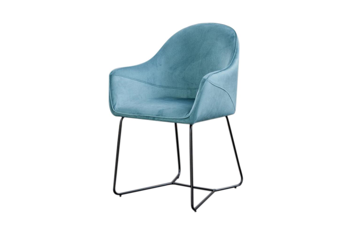 ESSZIMMERSTUHL ZINA Blau Webstoff - Blau, Textil (56/87/58cm) - KAWOLA