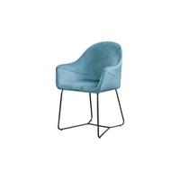 ESSZIMMERSTUHL ZINA Blau Webstoff - Blau, Textil (56/87/58cm) - KAWOLA