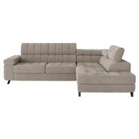 ECKSOFA Nord, Seite: Rechts - Taupe/Schwarz, Holz/Textil (264/203cm) - MIRJAN24