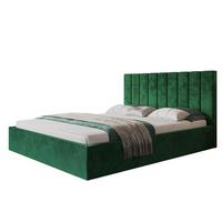BETT 90x200 - Polsterbett mit Bettkasten und Holzrahmen - Modern Betten - Glatter Kronos-Stoff - Kollektion Sapporo - Grün - Grün, Holz/Textil (90/200cm) - Alpi-Möbel