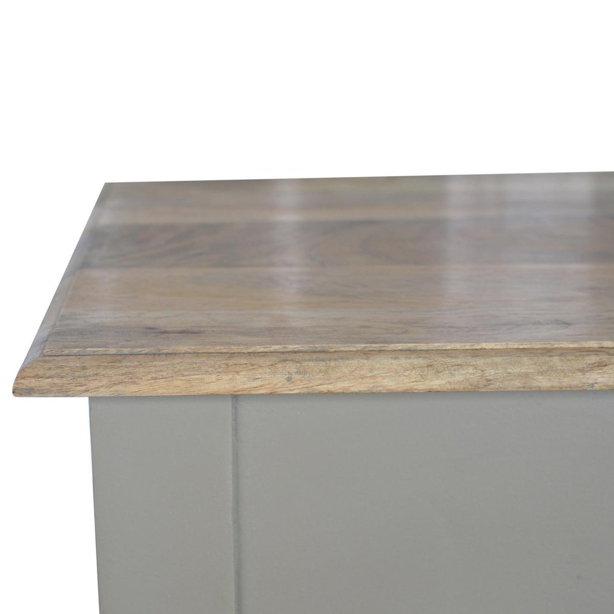 SCHREIBTISCH Finesse, 1 Schublade, Grey und Beige - Messingfarben/Multicolor, Mangoholz/Holz (45/80/78cm) - Artisan Furniture