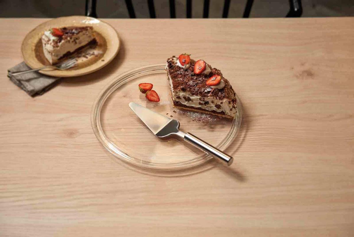 TORTENPLATTE + TORTENHEBER Ciao transparent ø 31,5 cm - Transparent, Glas (31.5/2.2/31.5cm) - Leonardo Living