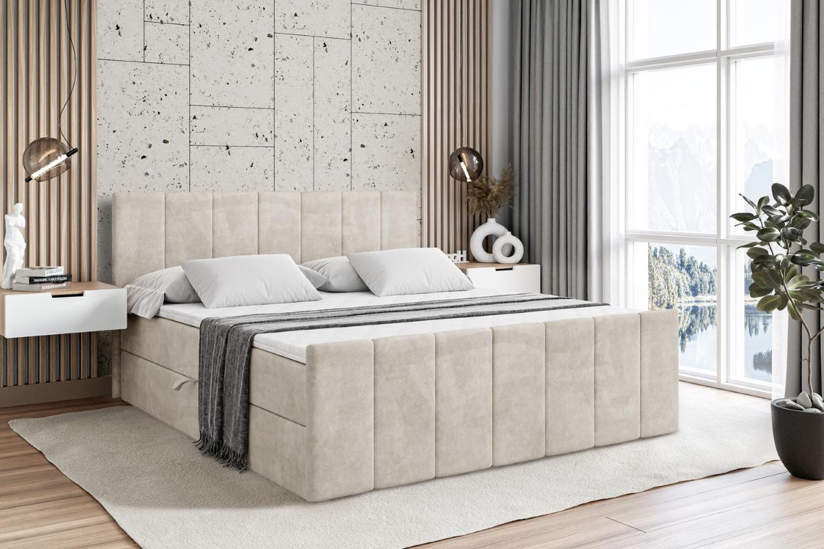 BOXBETT MOETI-Z - 120x200 cm - H3 - Ecru - Ecru, Holzwerkstoff (120/200cm) - ALTDECOR