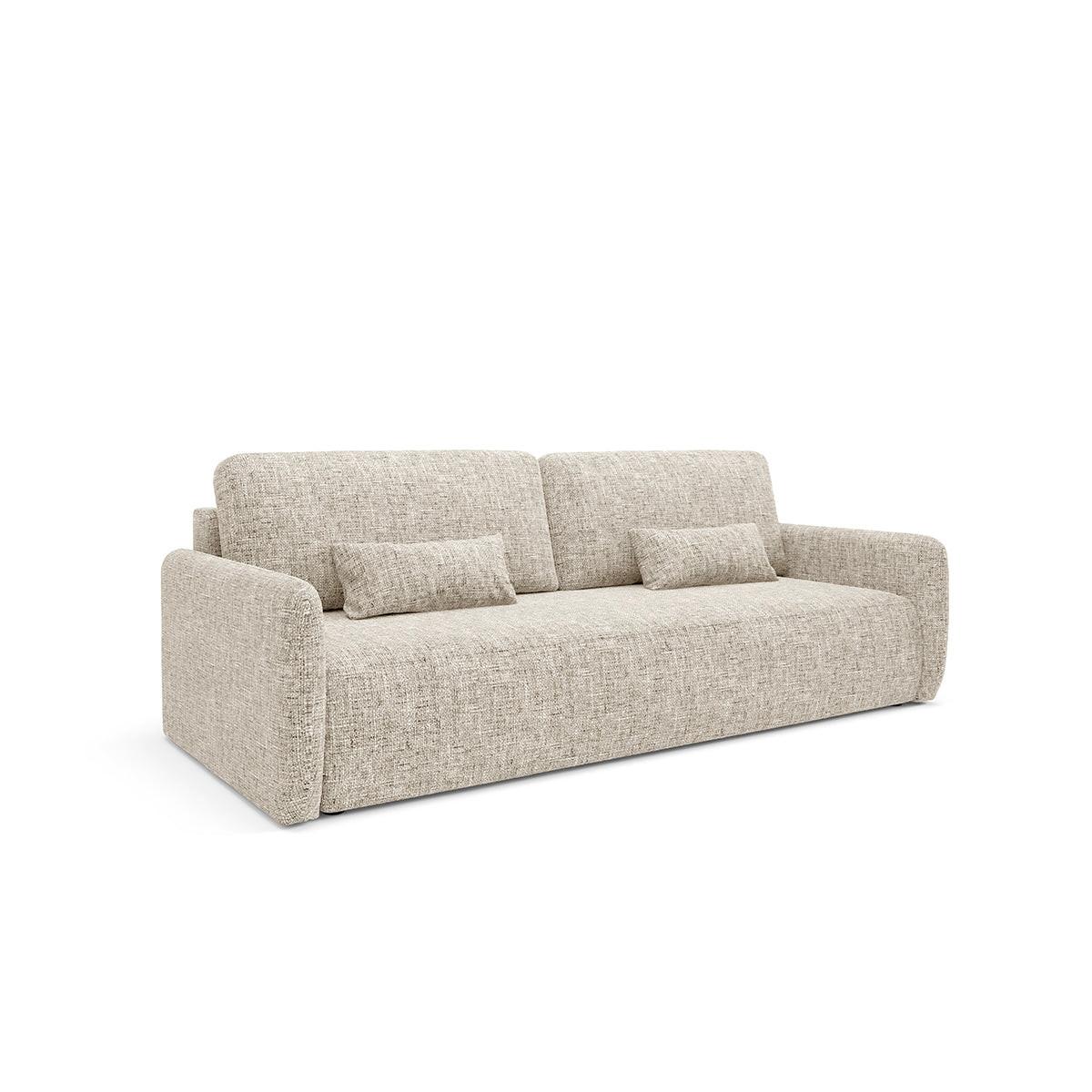 SOFA Lazare 3 Sitzplätze Hellgrau - Grau, Holz (217/86/102cm) - Petits-meubles