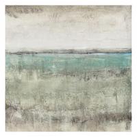 FOTOTAPETE Horizont über Türkis I 240/240 cm - Türkis, Papier (240/240cm) - Bilderwelten