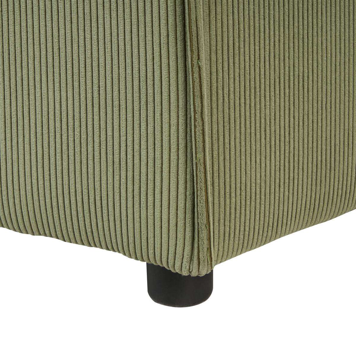 OTTOMANE Cord Grün Ardal - Grün, Textil (86/45/86cm) - Beliani