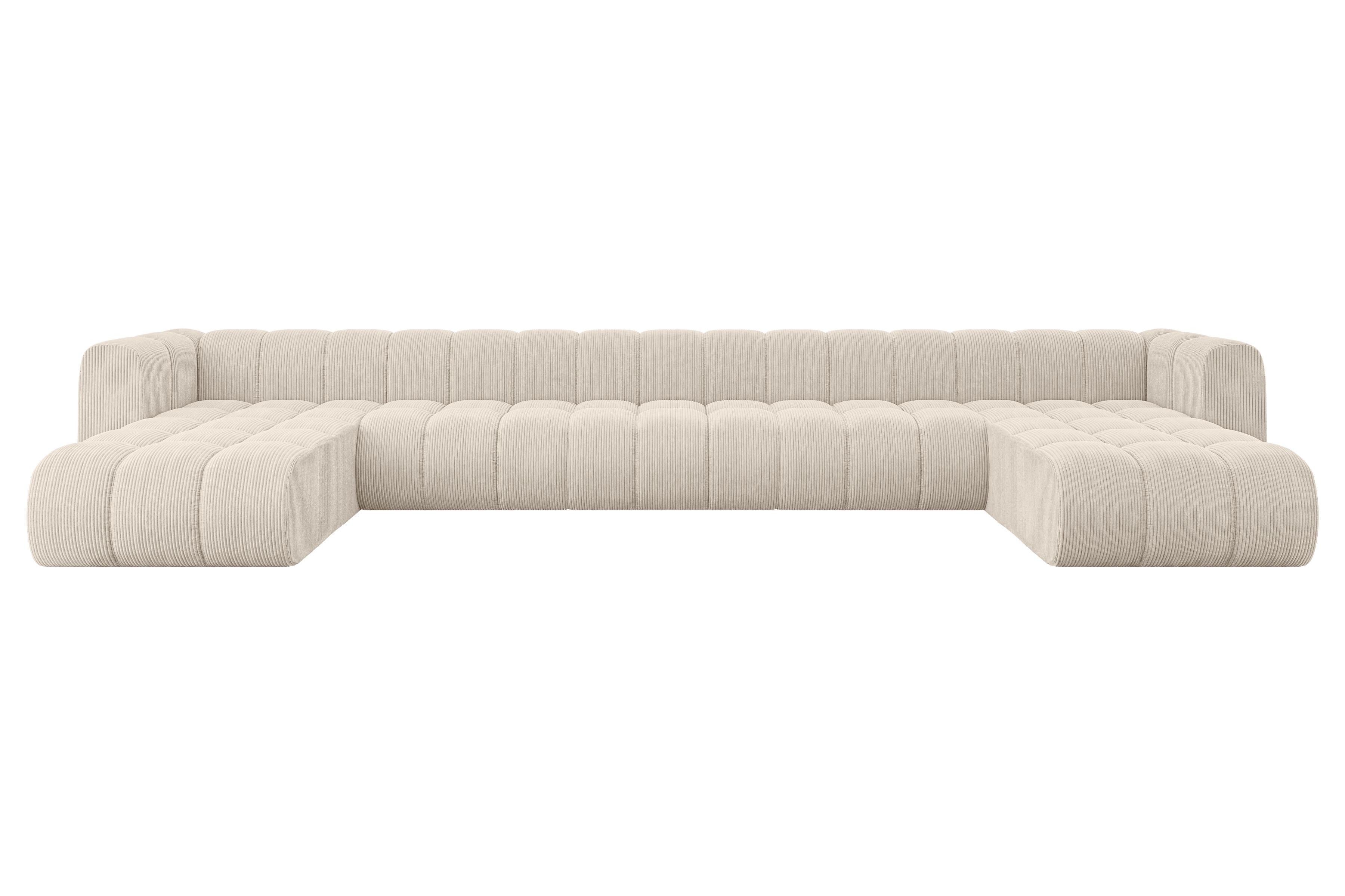 WOHNLANDSCHAFT modulares Sofa Joren-U3 - 501x177x70 cm Beige - Beige, Holzwerkstoff/Textil (501/70/177cm) - ALTDECOR