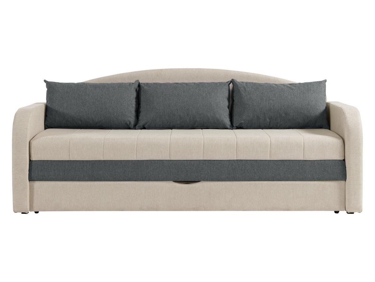 SCHLAFSOFA Tenus - Beige/Schwarz, Holz/Textil (208/86/76cm) - MIRJAN24