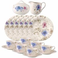 KAFFEESERVICE Mariefleur Gris Basic bunt 20-tlg. - Multicolor, Keramik (2/2/2cm) - Villeroy & Boch