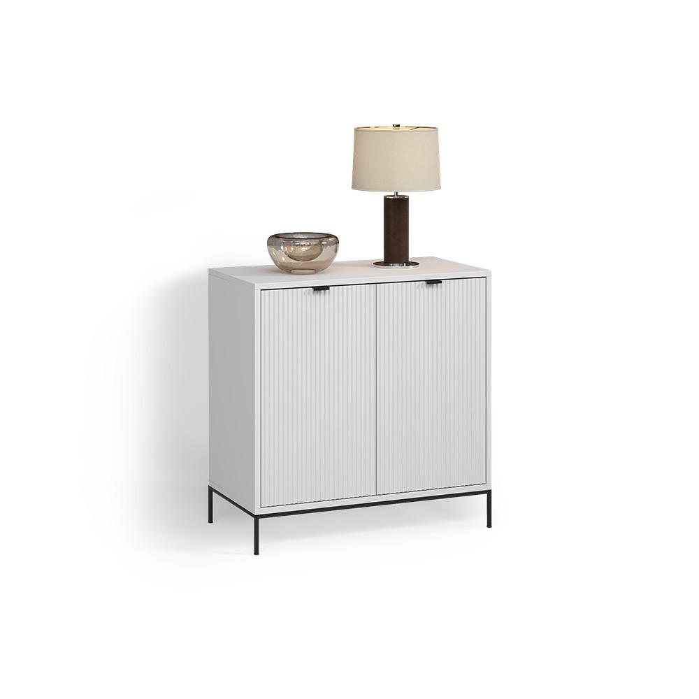 KOMMODE Aterno Weiß mit 2 Türen - Weiß, Holzwerkstoff (42/81.2/80cm) - Livinity®