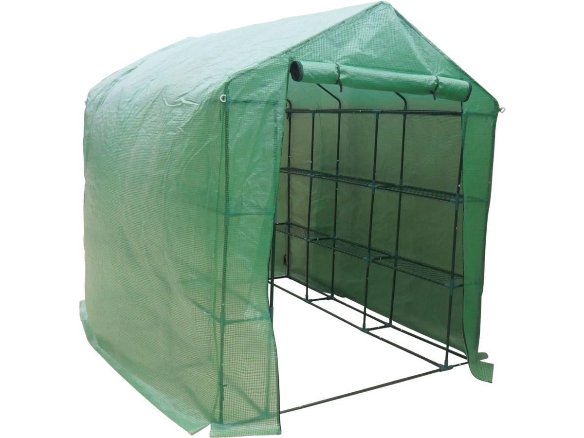 GEWÄCHSHAUSFOLIE serre tomate petunia- 4.4m² - 2.5 x 1.7 x 2.1 m Grün - Grün, Kunststoff (30/25cm) - Habitat Garten