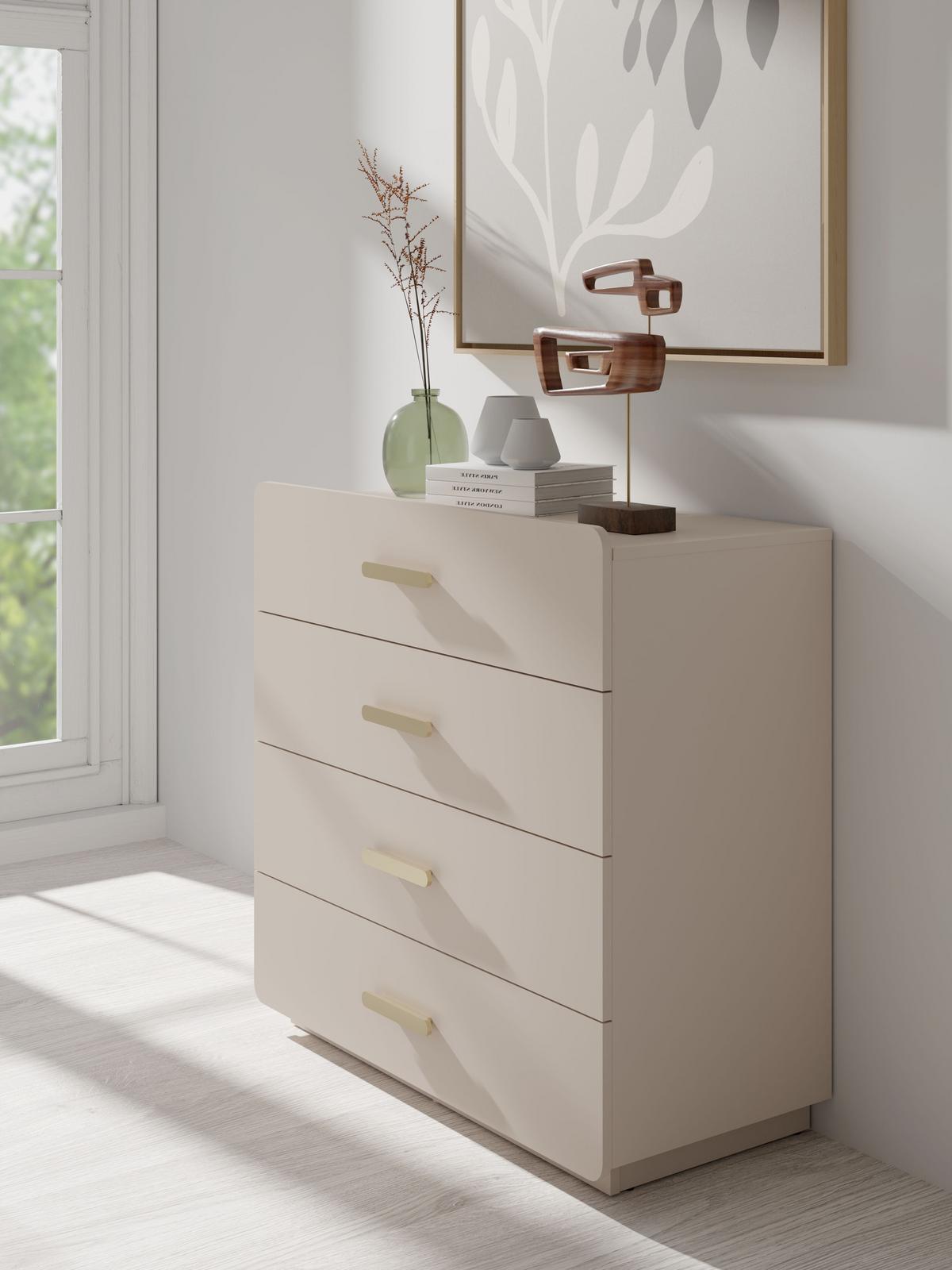KOMMODE Beige 100/92,5/41,5 - Beige, Holzwerkstoff (100/93/42cm) - RAUMHIRSCH FURNITURE