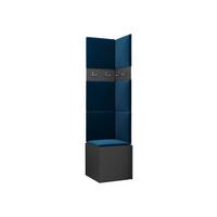 GARDEROBEN-SET Orion XXI - Blau/Graphitfarben, Holzwerkstoff/Kunststoff (42/186/46cm) - MIRJAN24